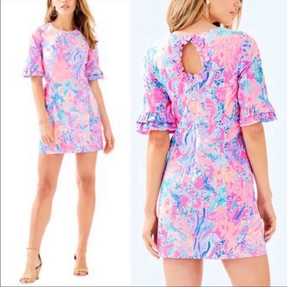 Lilly Pulitzer Fiesta Stretch Dress in Aquadesiac - Picture 5 of 14
